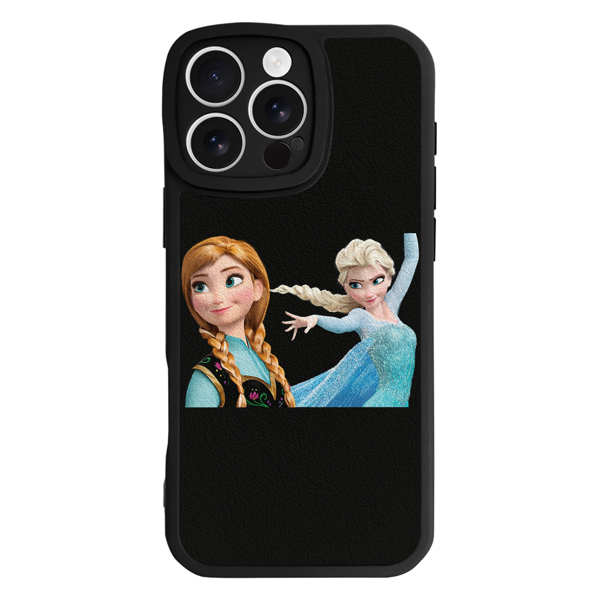 （画像用） アナと雪の女王 アンナ エルサ Frozen Anna Elsa 【iPhone 16シリーズ対応】シリコンスマホケース（レザー調） 材質：シリコン